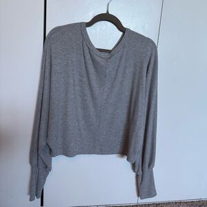 Treasure & Bond Gray Ribbed Sweatshirt